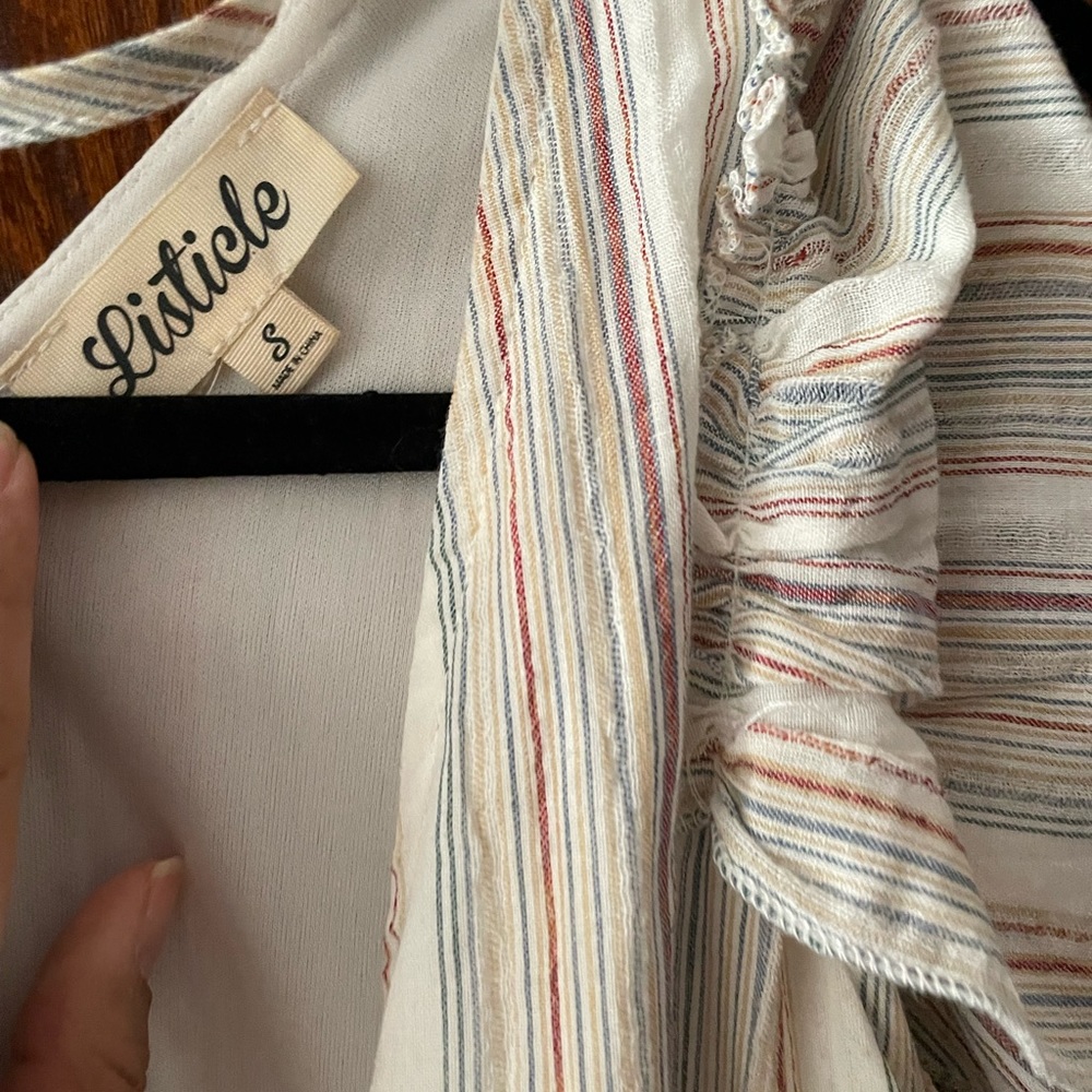 White striped maxi dress
